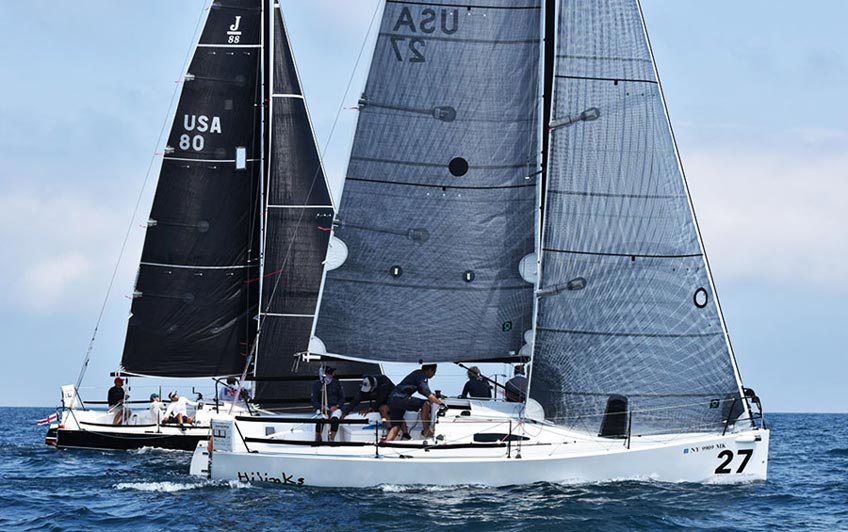 J/88 Hijinks sailing in a regatta with Quantum sails