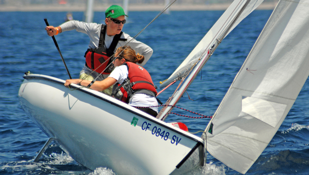 flying junior sailboat rigging